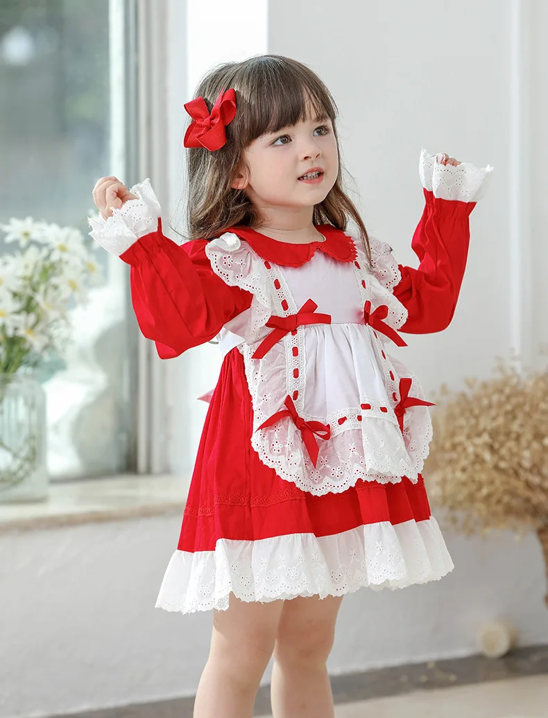 Girls Alice Princess Lotia Spain Boutique Princess Cotton Dresses