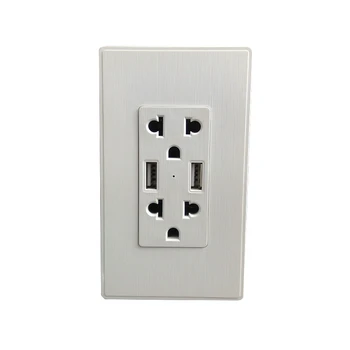 

Wall Panel 15A Standard Double Wall Socket Socket Two-Position Socket American Three-Pole