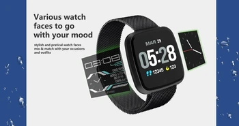 

G12 Smart Watch Calorie Burnt Stainless Steel Strap Heart Rate Monitor IP67 Waterproof Fitness Tracker Bracelet For IOS Android