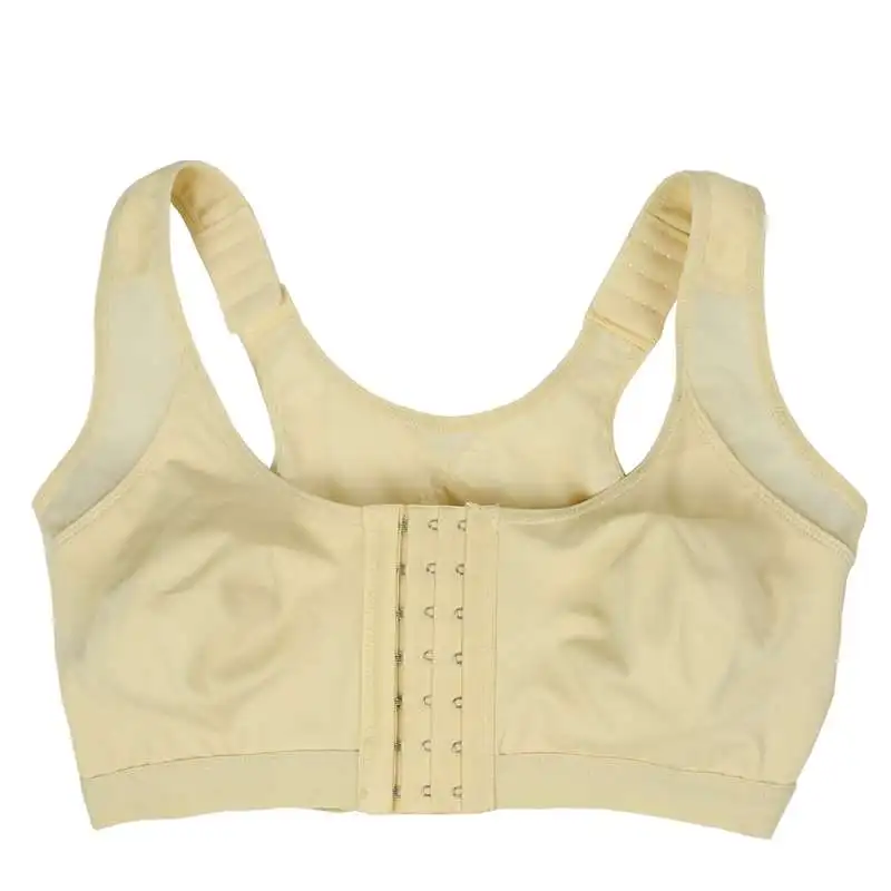 Спортивный бюстгальтер-борцовка, Корректор осанки, пуш-ап, дышащее женское нижнее белье, противоударные поддерживающие бюстгальтеры для фитнеса#15 - Цвет: Бежевый