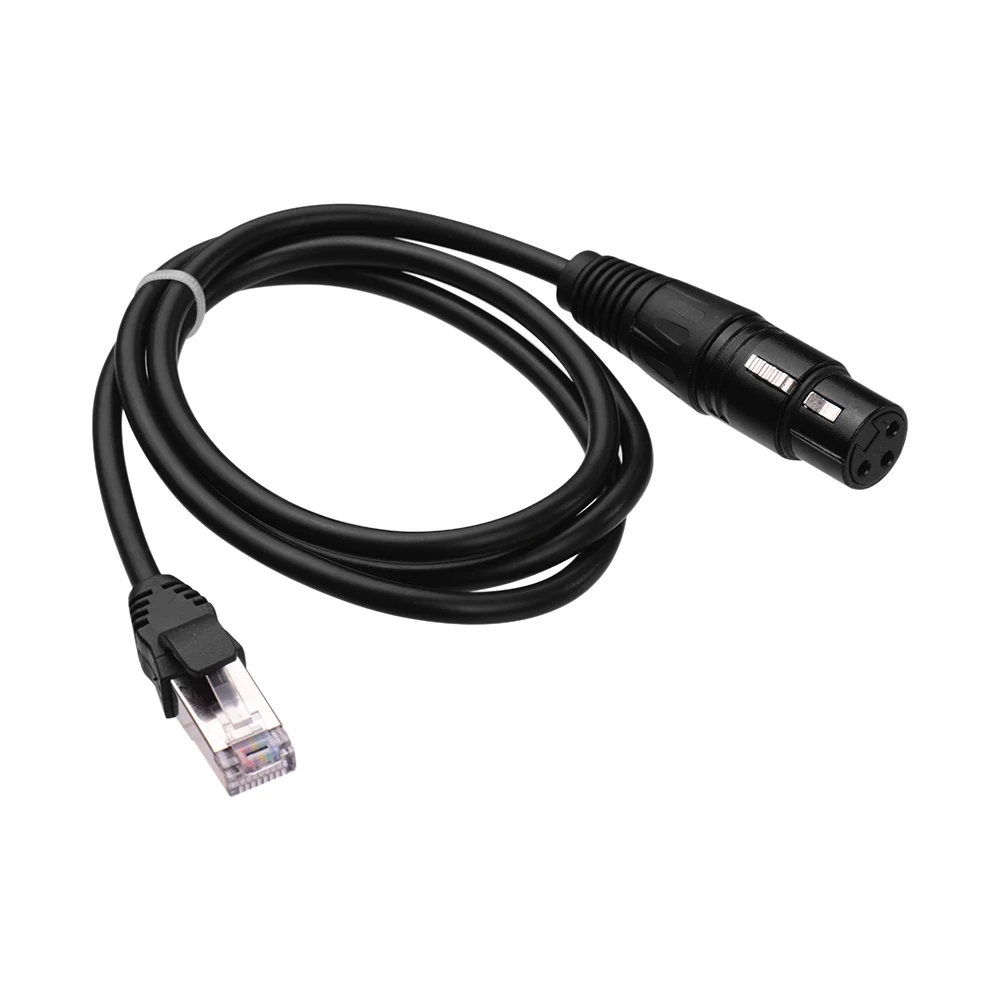 RJ45 мужской сетевой разъем для 3-Pin Mini XLR Женский удлинитель DMX512 кабель для сцен и студий кабели провода Серебристые инструменты