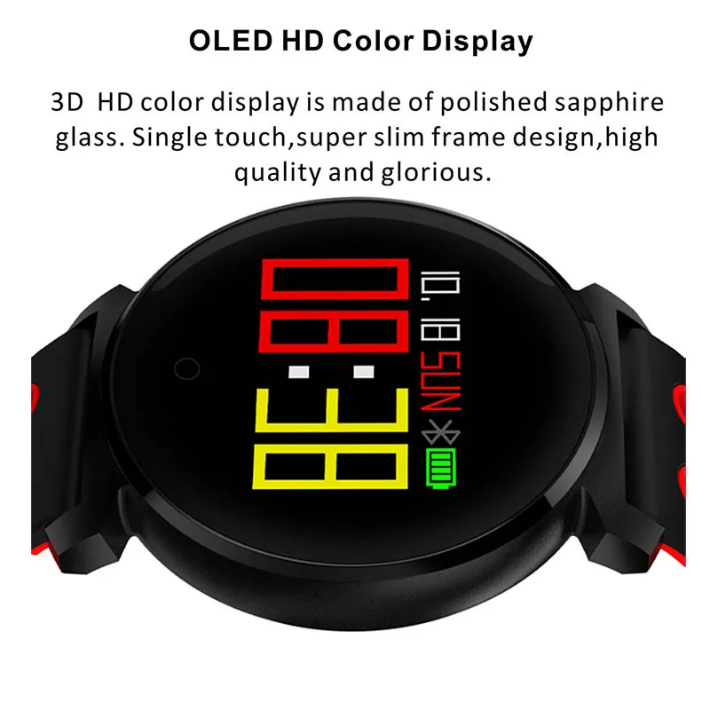 Smart watch Sports K2 Blood Pressure Heart Rate Monitor Blood oxygen detection IP68 waterproof Fitness Tracker Smart Bracelet