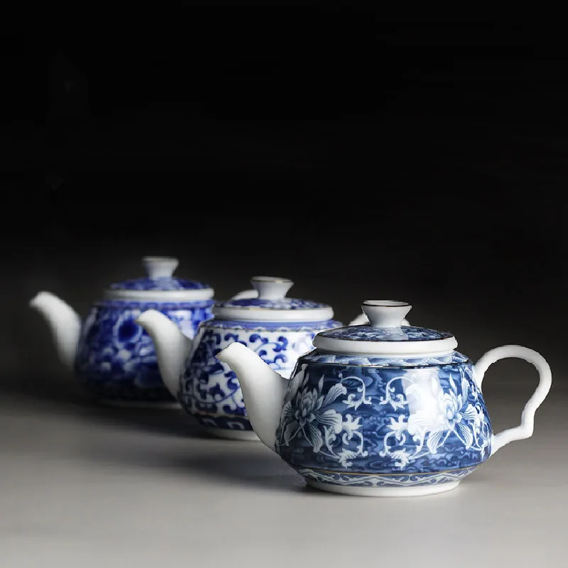 

Ceramic Kung Fu Teapot Chinese Jingdezhen Blue and White Porcelain Teaware 200ml Tea Coffee Pot