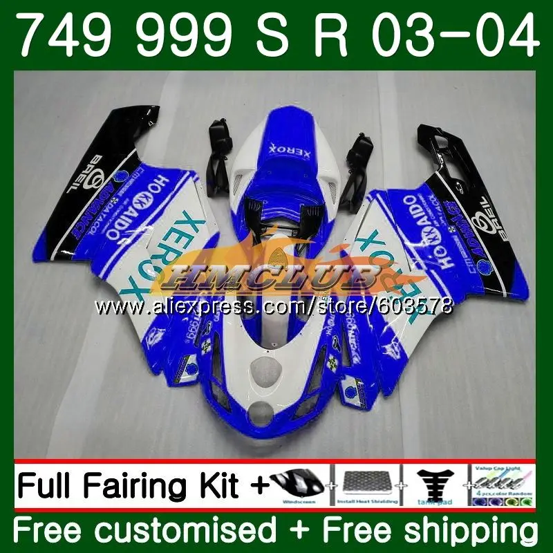 Корпус для поездок на мотоцикле DUCATI 749-999 749S 999 S 2003 2004 2005 2006 комплект 48CL. 71 749 999 S R 749R 999R 999 749 03 04 05 06 обтекатель синий белый