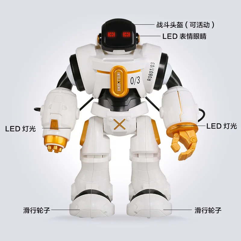 

Hui xue Robot 1608 Early Childhood Robot Remote Control Universe Cops Boy Programming Toys Children