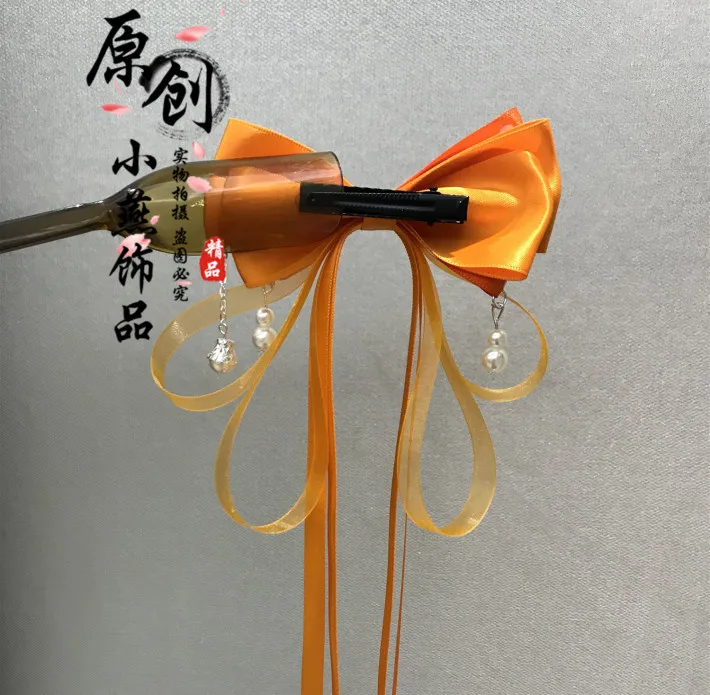 Japanese vintage handmade red ribbon tassel Hair clip hairpin accessories for kimono hanfu Accessories firkete /Horquilla
