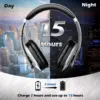 August EP650 Silver Upgrade Wireless Bluetooth 4.2 Headphones/Headset with EQ APP Control with Microphone for TV,Phone,PC 5