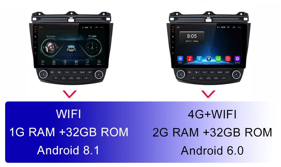 Sale Android 6.0 1024*600 Quad core 10.1" Car radio GPS Navigation for HONDA Accord 7 2003-2007 1
