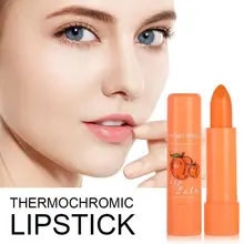 Peach Jelly Lip Gloss Lipstick Temperature Color Change Lasting Care Balm Aging Lip Moisturizing Long Natural Lip Anti T8e8