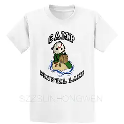 Friday The 13th Camp Crystal Lake маска Джейсона Camp Horror футболка Весенняя строящаяся тонкая футболка с круглым воротником и короткими рукавами