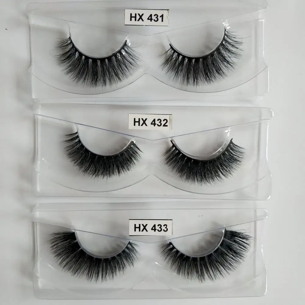 431 432 433 30 pairs Hexuan Eyelashes 4D Mink Lashesnatural false eyelashes thick makeup real4d mink lashes soft eyelash extension - Цвет: 431 432 433