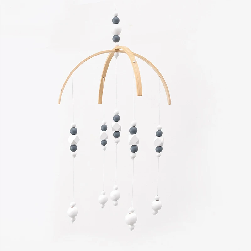 Nursery Room Decor Nordic Felt Ball Bed Mobile Hanging Decor Kids Play Room Tent Canopy Baby Girl Bedroom Mobile Nursery Decor