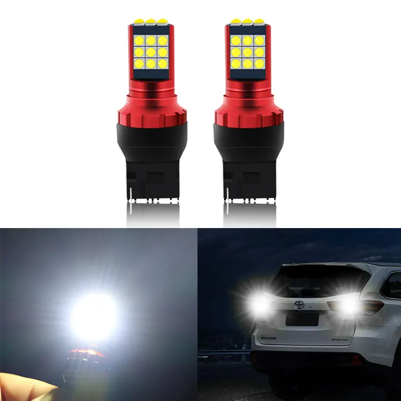2PCS LED Car Reversing 12V T20 Type Light Rear Tail Bulb Reverse Lamp Daytime Running Signal Glowing Working | Автомобили и