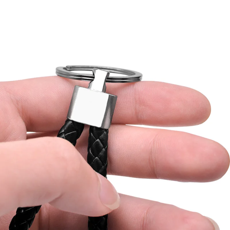 Плетеный кожаный шнур брелок для ключей Автомобильный ключ кольцо для мужчин и женщин анти-потеря номер карты аксессуары EDC ключница