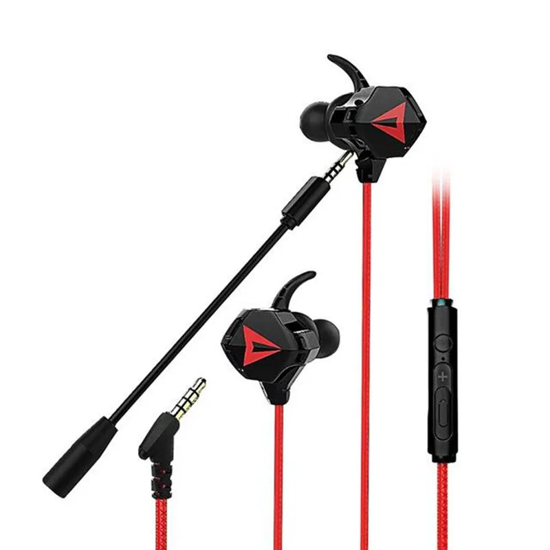 Gaming Earphones 3.5mm Wired Stereo Headphone Noise Cancelling Earphone with Microphone Adjustable Headband for Computer Laptop