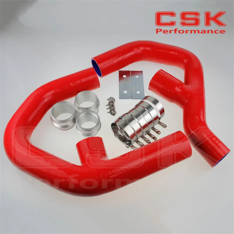 Турбо силиконовый интеркулер для VW GOLF MK5 MKV GTI 2 0 FSi T 06 09 + красные зажимы|intercooler