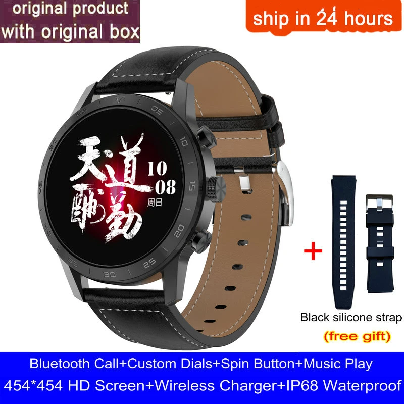 454*454 HD Screen KK70 Smart Watch Men Phone Call Wireless Charger Rotary Button IP68 Waterproof Music Play ECG Smartwatch 