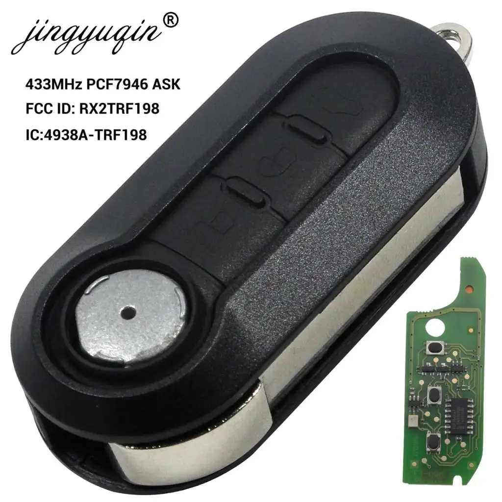 Для Fiat 433MHz ID46 500L MPV Ducato для Citroen Jumper для peugeot Boxer 2008- RX2TRF198 3 кнопки дистанционного брелока