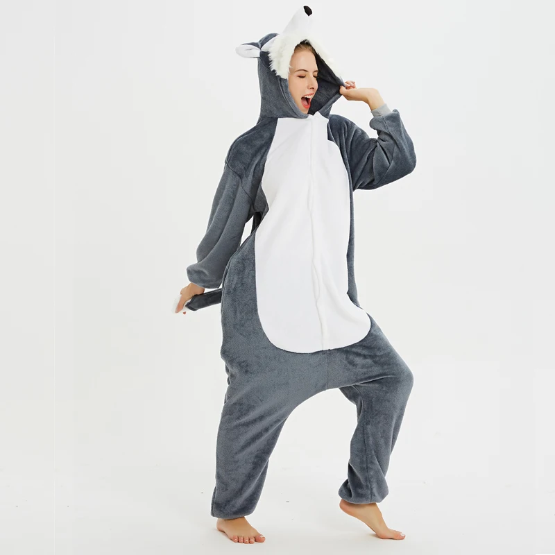 Кигуруми Единорог пижамы onesie для женщин Стич зимняя Фланелевая Пижама для взрослых Единорог пижамы в целом пара пижамы унисекс
