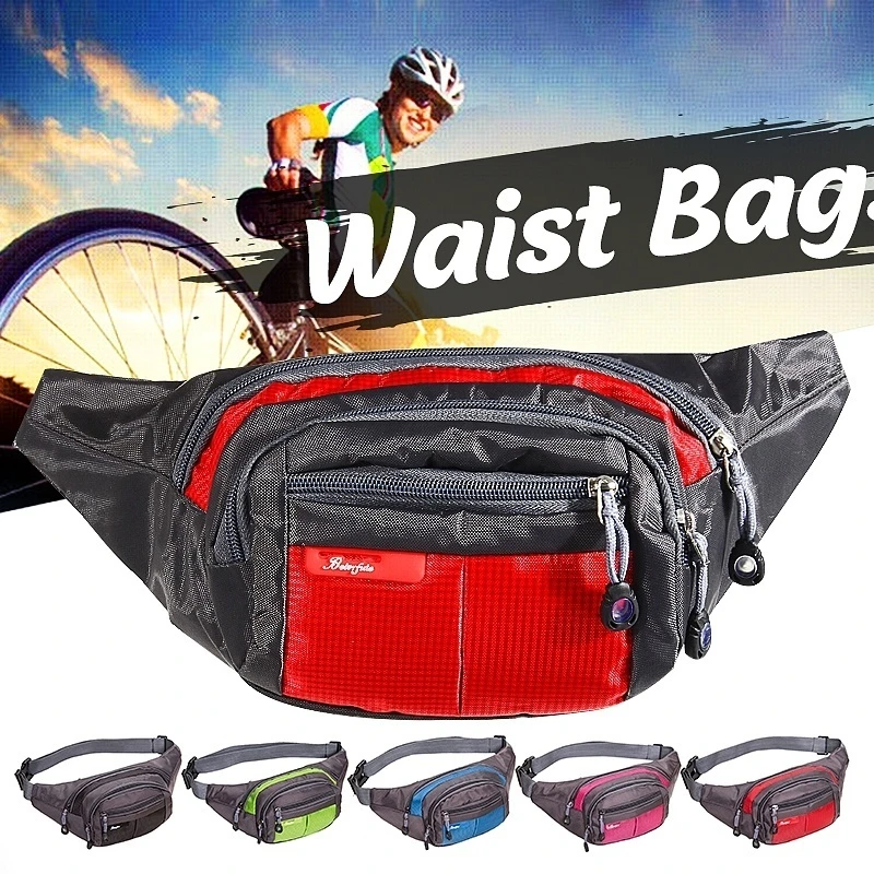 

Fashion Waterproof Travel Waist Bag Outdoor Sports Travel Zipped Shoulder Crossbody Bag Cellphone Chest Hip Pack