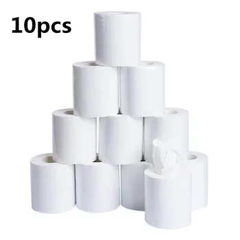 

10pcs 3ply Paper-Towels Toilet Paper White Toilet Tissue Hollow Replacement Roll Paper Prevent Flu Cleaning Toilet Tissue z1