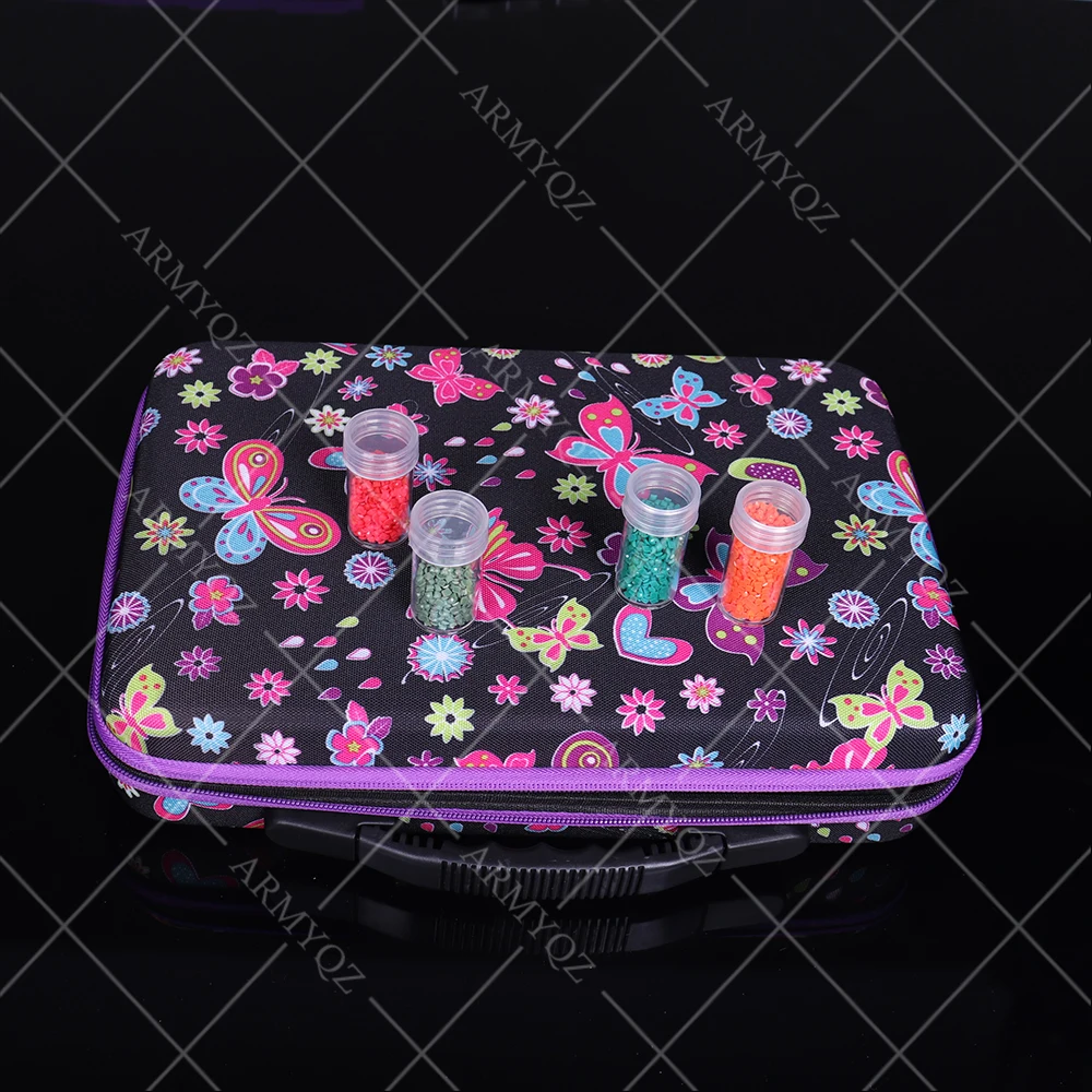 

new 60 Bottles diamond mosaic drill Carry Case Diamond Painting drill Container Storage Bag Box Diamond Embroidery Tools Handbag