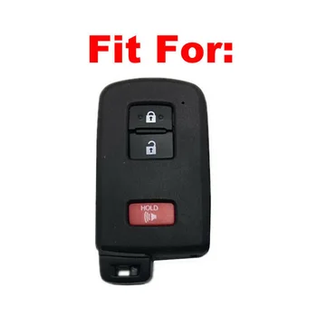 

1pc Key case Auto 3 Buttons Leather Smart Remote Bag Cover For Toyota 4Runner Tacoma Black