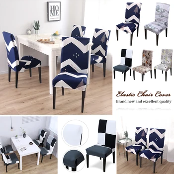 

1/2pcs Kitchen Chair Cover Dining Seat Cover Black Slipcover Chair Removable Furniture Covers Anti-Dust Spandex Chair Covers