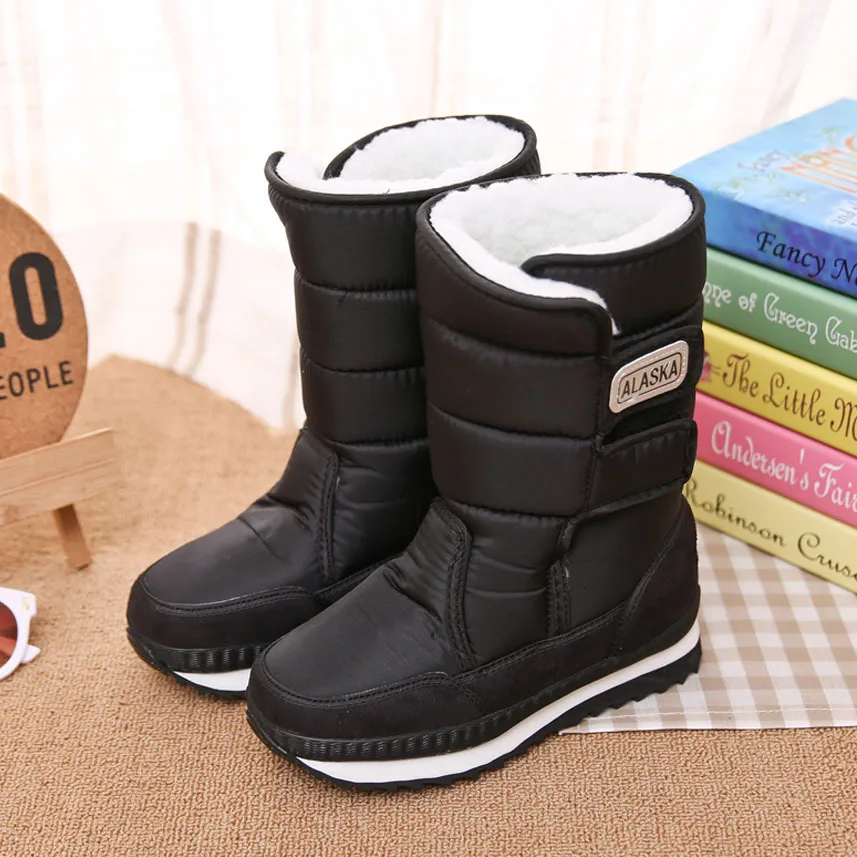 

Winter New Style CHILDREN'S Snow Boots Tube Men And Women Children Warm Snow Boots Cotton Boots Northeast Thick Black Boots