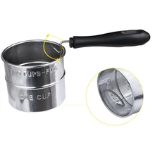 Инструменты форма чашки Сетки Кухня порошок Приготовления дома прочный сито аксессуары муки просеиватель ручной выпечки DIY