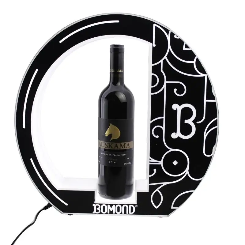 

Custom acrylic bottle rack LED lighting base display whisky bottle display rack for bars and nightclubs