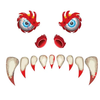 

Halloween Monster Face Decorations Horror Eyes Fangs House Party Holiday Decoration Accessories