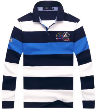 9988 Blue Аэронавтика зима Акула Slim Fit с длинным рукавом Поло рубашка Ralp Eden Мужская парка Повседневная Акула мужские рубашки поло - Цвет: 9988 Blue