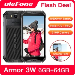 Смартфон Ulefone Armor 3W защищенный, Android 9,0, IP68, 5,7 дюйма, Helio P70, 6 + 64 ГБ, 10300 мА · ч, 4G, Android