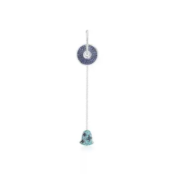 

S925 Sterling Silver high-end micro inlaid fashion personalized wind bell Earrings