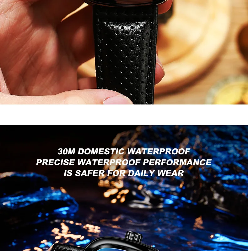 2021 new men's watch automatic machinery top brand luxury square large dial sports waterproof watch relegio masculi