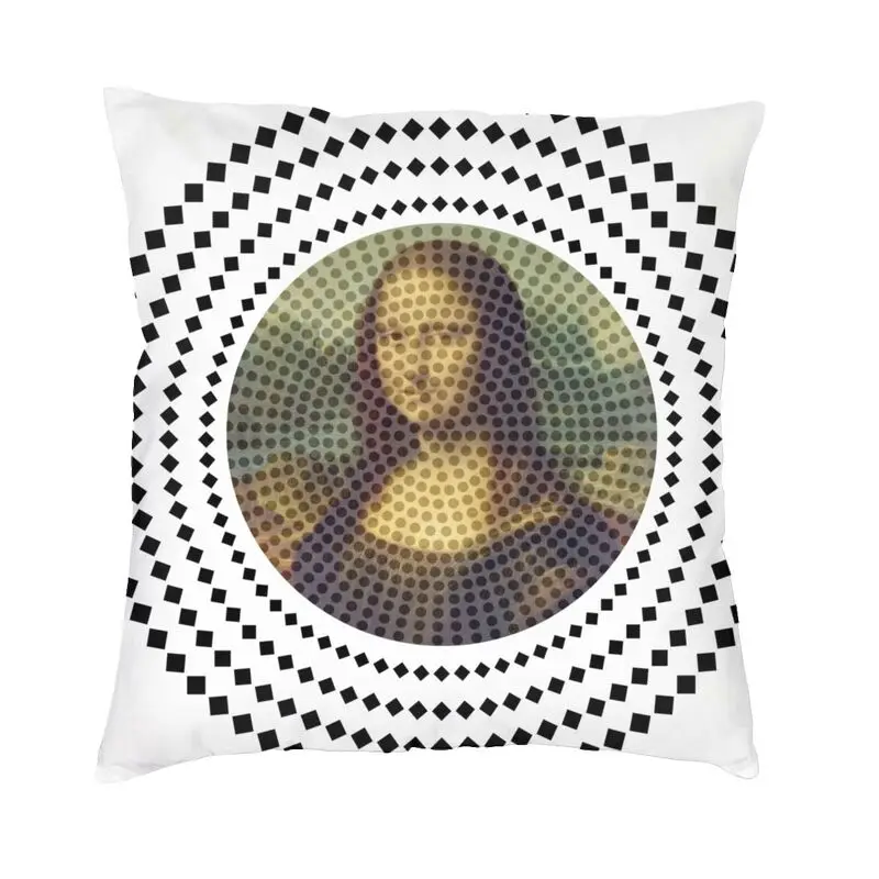 

Vincent Van Gogh Mona Lisa Cushion Cover Leonardo Da Vinci Floor Pillow Case for Car Cool Pillowcase Home Decor Decoration