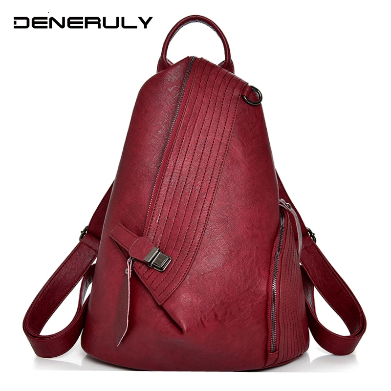 

Large Capacity Women Backpack Mochila Mujer Vintage Travel Bag Multipurpose Fashion Women Leather Backpack Sac A Dos Bag Pack