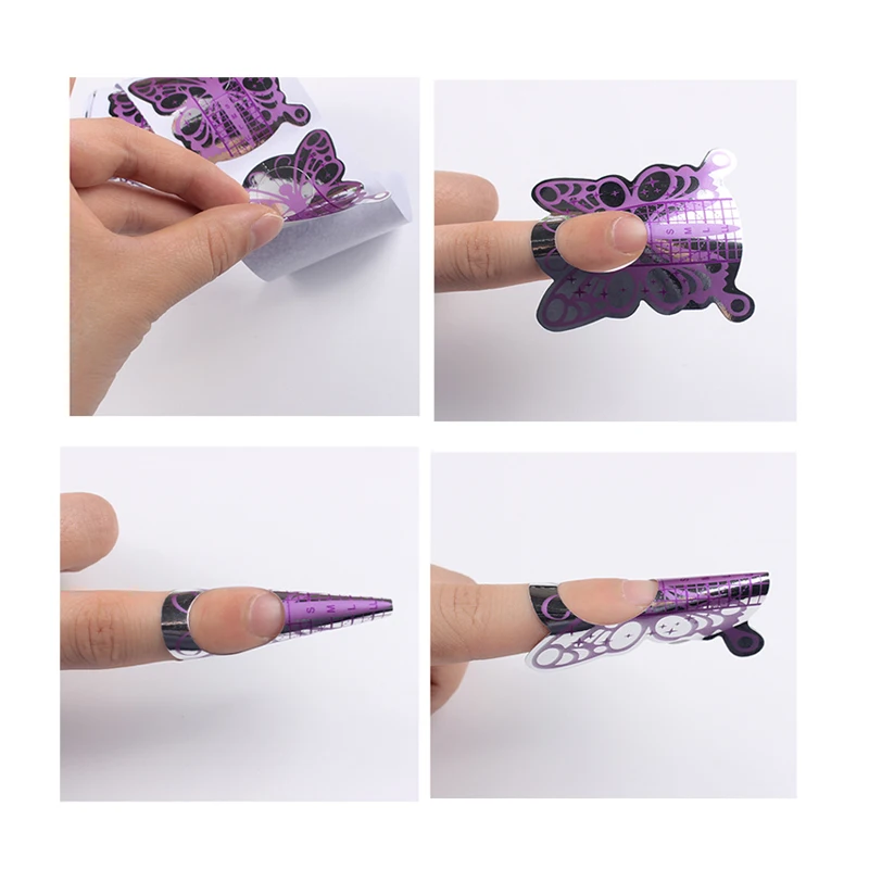 Finger Angel 100/500 шт Форма для ногтей в форме бабочки УФ-гель для наращивания ногтей Акриловые Советы для наращивания ногтей наклейки формы# FJH21