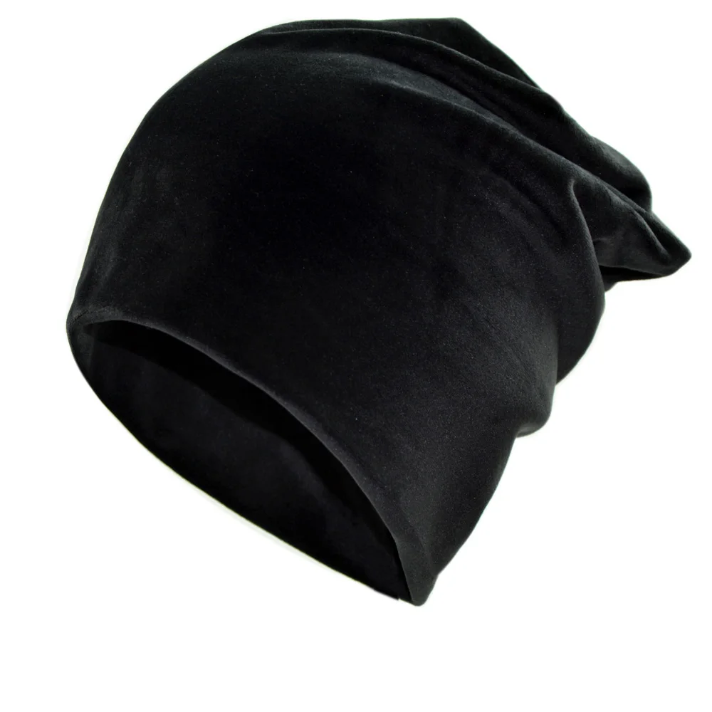 

Latest Velvet Comfortable Autumn Winter Unisex Skulies Beanies Hat Outdoor Earmuffs Casual Solid Color Winter Hat For Women