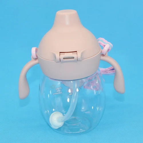 밀짚 아이들과 함께 250ml 아기 먹이 컵 먹는 병을 배우십시오 빨대를 가진 아이 훈련 컵 3