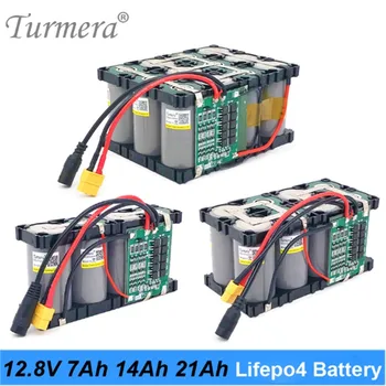 

Turmera 32700 Lifepo4 Battery Pack 12.8V 7Ah 14Ah 21Ah 4S 40A Balancing BMS for Electric Boat and Uninterrupted Power Supply 12V