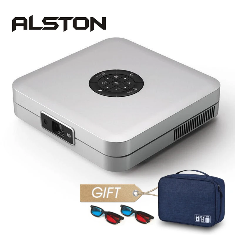 ALSTON K1 мини DLP Android проектор WiFi Bluetooth 4 0 портативный светодиодный видеопроектор