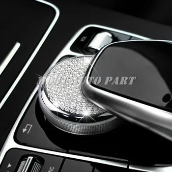 

Rhinestone Style Console Multimedia Button Cover Sticker For Benz GLC X253 2015-2020