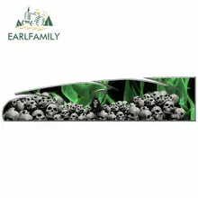 EARLFAMILY 15cm x 3.5cm for Green Grim Reaper Skulls Flame Anime Car Stickers Vinyl JDM Bumper Trunk Truck Graphics Fine Decal