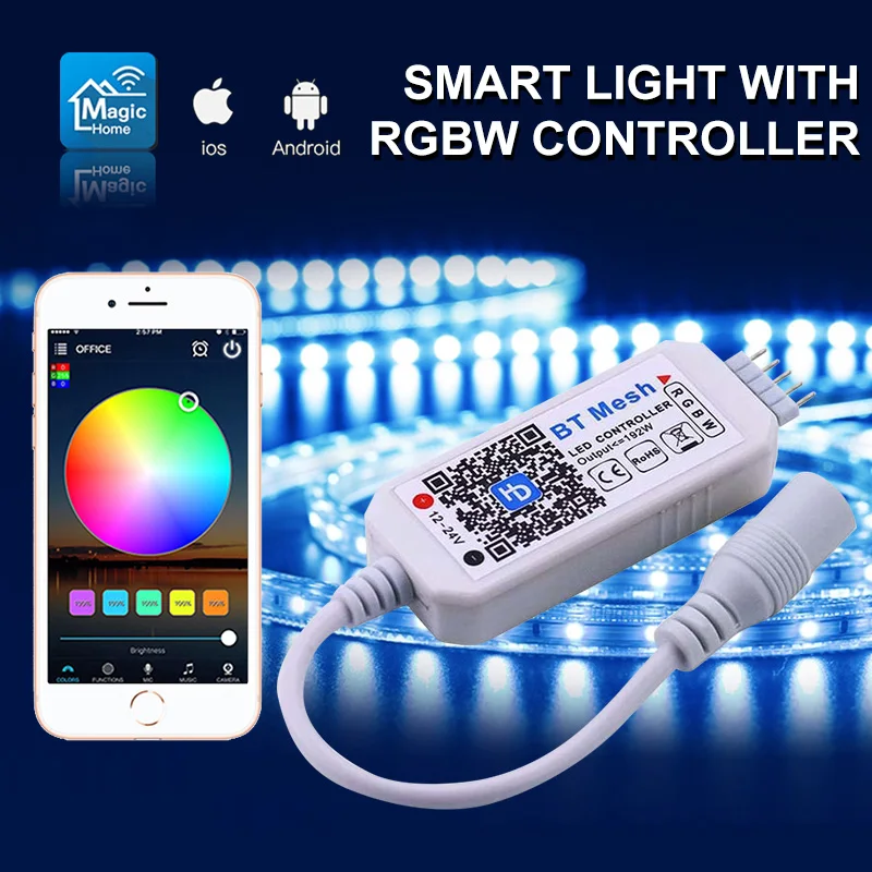 24 ключ Wi-Fi RGB Pro контроллер Bluetooth сеть и интеллектуальное Приложение инфракрасный ИК пульт дистанционного управления Magic Home