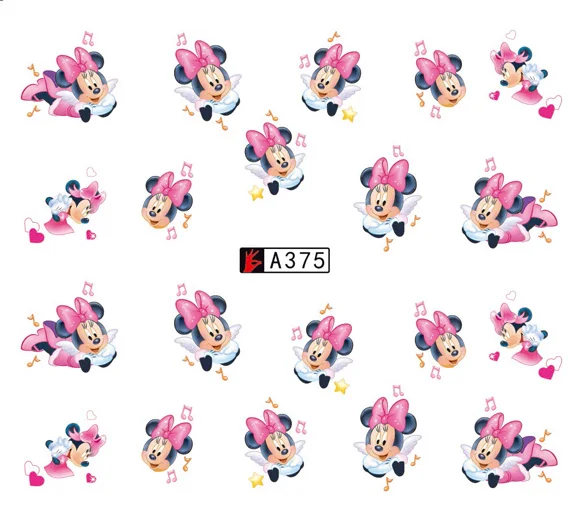 A375 С принтом героини мультфильма! Ногти искусство маникюрный Водные Переводные картинки украшения водные переводные наклейки для ногтей - Цвет: A375
