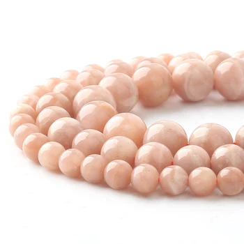 

Natural Stone Orange Moonstone Beads Round Loose Beads for Making Jewelry Bracelet 15''6/ 8/10/12mm