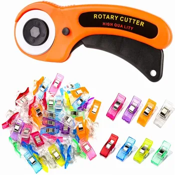 

Nonvor Leather Craft 45mm Rotary Cutter Set With 5 Blades Quilters Sewing Patchwork Sewing Tools DIY