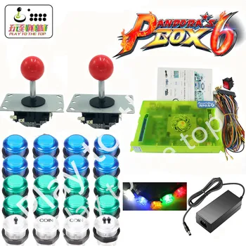 

2 Player DIY Arcade Kit Pandora box 6 1300 in 1 game board and 5Pin joystick American HAPP Style Push Button for Arcade Machine